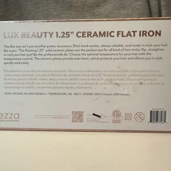 Bellezza	Lux Beauty Ceramic Flat Iron - Picture 5 of 6